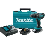 Makita 18 Volt LXT Lithium Ion Compact Cordless 1/2 Inch Hammer Driver Drill Kit (2.0Ah) Factory Serviced