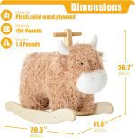 JOLIE VALL??E TOYS & HOME Baby Rocking with Wicker Plush Wooden Ride On