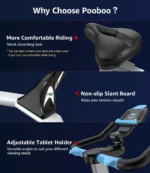 pooboo Exercise Bike Magnetic Resistance Indoor Cycling Bike for Home Cardio Workout Cycle Bike Training 350lbs