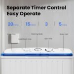 BANGSON Mini Twin Tub Washer and Dryer Combo with 17.6 lbs Large Capacity