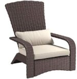 Patio Sense Deluxe Coconino Wicker Chair For Porch,Lawn,Garden,Backyard,Balcony,Deck,Pool,Indoor,Outdoor