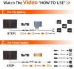 DOKIO 110w 18v Portable Foldable Solar Panel Kit,Solar Controller 2 USB Output