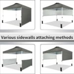 CROWN SHADES 10x10 Pop up Canopy Tent Instant Canopy with 150D Silver Coated