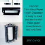 Innovia Automatic Paper Towel Dispenser Touchless Technology Works with Most Paper Towel Brands and Sizes