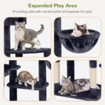 Globlazer 83 inch Cat Tree for Indoor Cats Large Adult,Dark Grey