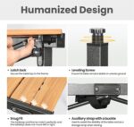 Join Nature Portable Camp Table with Aluminum Roll Up Tabletop and Carry Bag