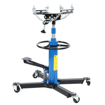 1660 Pounds Hydraulic Car Transmission Jack Vertical Lift with 360?? Swivel Wheel Pedal,Blue,33"-70"(0.75Ton)