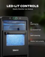 Silonn Nugget Ice Maker Countertop,Pull-Out Water Tank and Removable Ice Basket