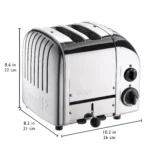 Dualit New Generation Classic 2-Slice Toaster in Stainless Steel