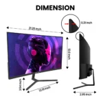 CRUA 24" 180Hz Curved Gaming Monitor - FHD 1080P Frameless Computer Monitor,AMD Freesync,Low Motion Blur,Dp&Hdmi Port,Black