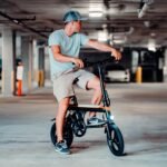 Jasion EB3 Electric Bike Adults 21mph,500W Peak Motor,270Wh Battery,Rear Suspension,3 Levels Assist,14" Folding Ebike for Adults and Teens,Complies to UL2849