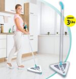 Zippi Sweeper Max- Powerful and Lightweight Sweeper Perfect for Carpet Hardwood and Tile Triangular Design Allows for Sweeping in Corners 1000 mAh Rechargeable Battery