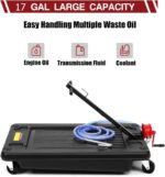 DEXSO 17 Gallon Oil Drain Pan with Hand Pump & 8 Ft Hose