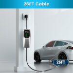 J Junsun Portable Level 1 and Level 2 EV Charger 240V 32A (7.68kw)