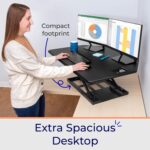 Stand Steady Standing Desk Converter with Monitor Lift