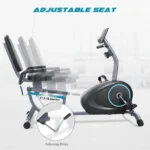 MARNUR Recumbent Exercise Bike with 8 Levels Adjustable Resistance,LCD Monitor,Pad Holder,Wheels