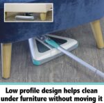 Zippi Sweeper Max- Powerful and Lightweight Sweeper Perfect for Carpet Hardwood and Tile Triangular Design Allows for Sweeping in Corners 1000 mAh Rechargeable Battery