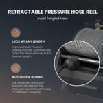 Giraffe Tools Electric Wall Mount Power Washer with 100FT Retractable Pressure Hoses