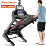 Famistar Folding Treadmill for Home with 15 Levels Auto Incline,300LB Capcity,10MPH Fast Speed Controls