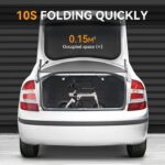 Jasion EB3 Electric Bike Adults 21mph,500W Peak Motor,270Wh Battery,Rear Suspension,3 Levels Assist,14" Folding Ebike for Adults and Teens,Complies to UL2849