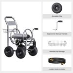 Giraffe Tools Hose Reel Cart,Hose Cart with Wheels Heavy Duty
