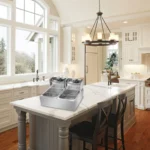 YAPENG Electric Deep Fryer,12L*2 Large Capacity Countertop Fryer w/Dual Removable Basket and Lids,2500W*2 Stainless Steel Deep Fryer,Silver