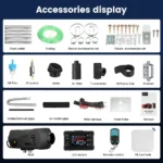 Hcalory Diesel Air Heater, 12V 5KW-8KW Parking Heater with LCD Switch & Remote Control & Muffler for Motorhome Boat RV Trucks Car Bus Trailer, Black