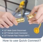 Aekops 48Feet 1/2 inch Natural Gas Hose with Quick Connect Fittings