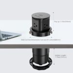 Jgstkcity Pop Up Outlet with 15W Wireless Charger,4 Outlets 15A,Splash Resistant