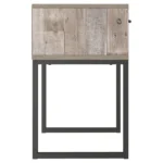 Grace 20 Inch Modern Nightstand,Metal Base,1 Drawer,Whitewashed Wood By Casagear Home