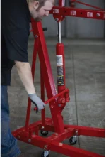 Strongway Hydraulic Engine Hoist with Load Leveler ?C 2-Ton Capacity,1in.-82 5/8in. Lift Range