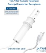 Jgstkcity Pop up Outlet for Countertop,20W USB C Fast Charging,White
