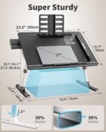 SAIJI Laptop Bed Tray Desk with LED Desk Light