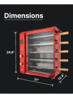 Brazilian Flame Churrasco? Gas Rotisserie Oven Grill Roaster with Auto Rotating Skewers for Rotisserie Chicken,Brazilian Style BBQ and Churrasco,Shawarma Machine,Propane Grill - 2024 Series