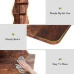 LITTLE TREE Small Corner Shelf,Modern 5-Tier Wall Corner Bookshelf