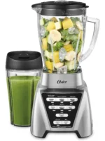 Oster Blender | Pro 1200 with Glass Jar,24-Ounce Smoothie Cup,Brushed Nickel