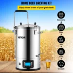 VEVOR Electric Brewing System 9.2 Gal/35 L Brewing Pot All-in-One Home Beer Brewer w/Pump - 9.6Gal