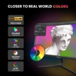 CRUA 24" 180Hz Curved Gaming Monitor - FHD 1080P Frameless Computer Monitor,AMD Freesync,Low Motion Blur,Dp&Hdmi Port,Black