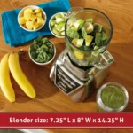 Oster Blender | Pro 1200 with Glass Jar,24-Ounce Smoothie Cup,Brushed Nickel