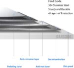 BI-DTOOL Outdoor Kitchen Door Brushed Stainless Steel BBQ Access Doors