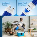 PhysioNatural Cold Therapy Machine - Wearable,Adjustable Knee Pad ?? Cooler Pump with Digital Timer