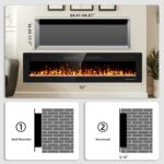 Eueiriup Recessed and Wall Mounted Fire with Remote Control