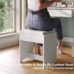 Furniouse Vanity Mirror with Lights and Table Set with 5 Drawers