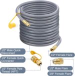 Aekops 48Feet 1/2 inch Natural Gas Hose with Quick Connect Fittings