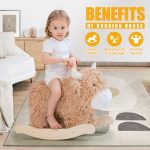 JOLIE VALL??E TOYS & HOME Baby Rocking with Wicker Plush Wooden Ride On