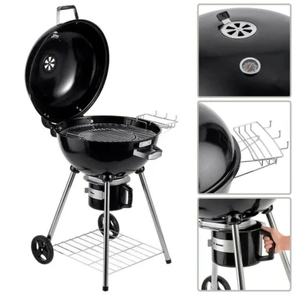 22?ɡ? Portable Kettle Charcoal BBQ Barbecue Grill Camping Garden Outdoor Cooking