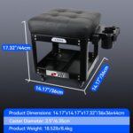 FreekyFit Padded Mechanics Stool with Tool Tray Storage