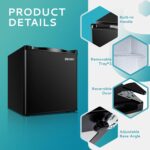 Upright freezer,3.0 Cubic Feet,Single Door Compact Mini Freezer with Reversible Stainless Steel Door,Small freezer for Home/Dorms/Apartment/Office (Silver)