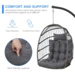 LEYCAY Egg Chair with Stand,Hanging Egg Swing Hammock Chair