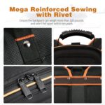 LOKASS Tool Bag Backpack,Large,Black and Orange